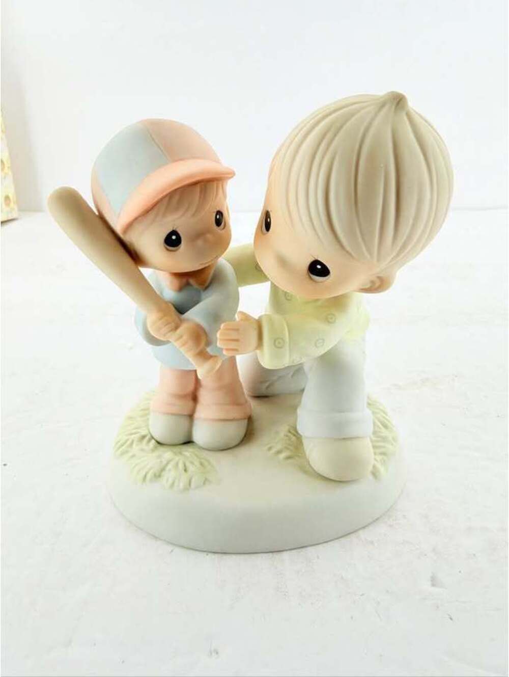 Precious Moments Baseball Figurine - Boy Teaching Boy to Bat